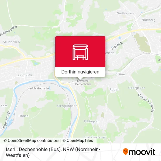 Iserl., Dechenhöhle (Bus) Karte