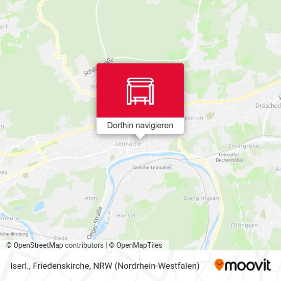 Iserl., Friedenskirche Karte