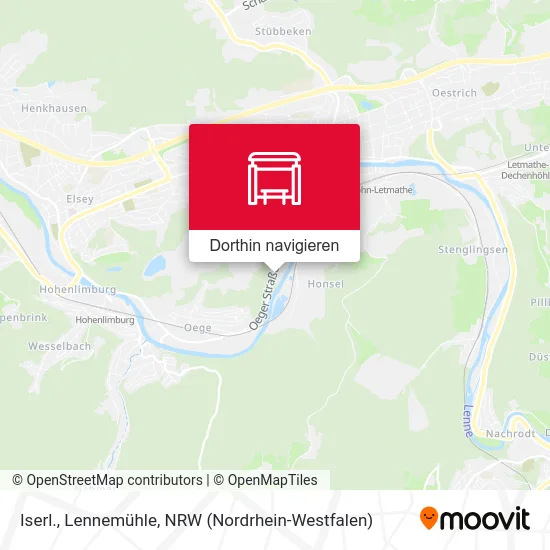 Iserl., Lennemühle Karte