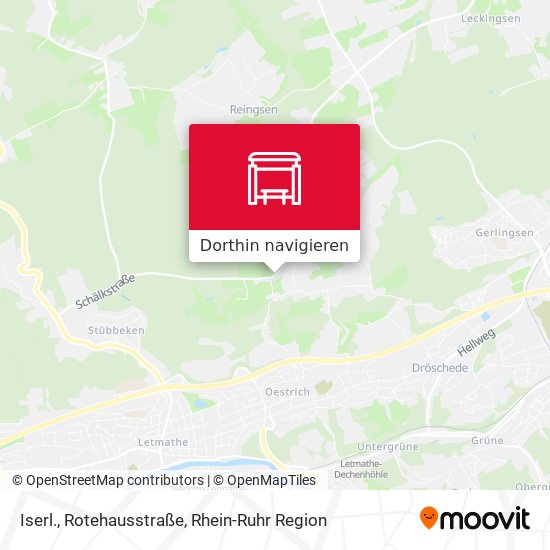 Iserl., Rotehausstraße Karte