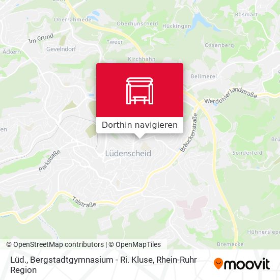 Lüd., Bergstadtgymnasium - Ri. Kluse Karte