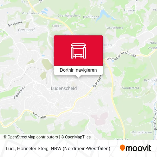 Lüd., Honseler Steig Karte