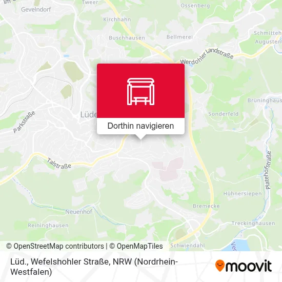 Lüd., Wefelshohler Straße Karte