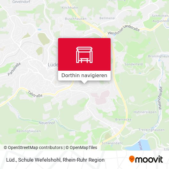 Lüd., Schule Wefelshohl Karte