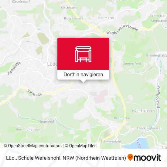 Lüd., Schule Wefelshohl Karte