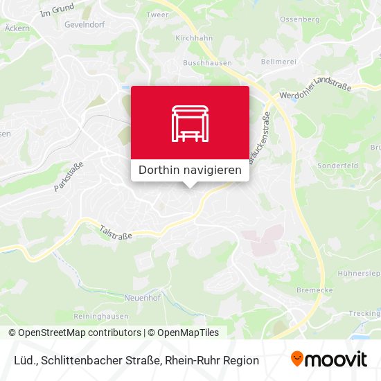 Lüd., Schlittenbacher Straße Karte