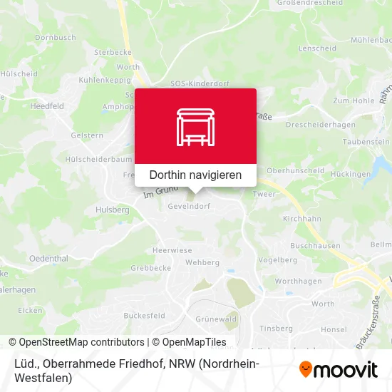 Lüd., Oberrahmede Friedhof Karte