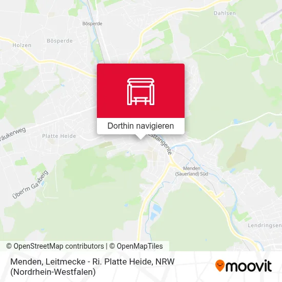 Menden, Leitmecke - Ri. Platte Heide Karte