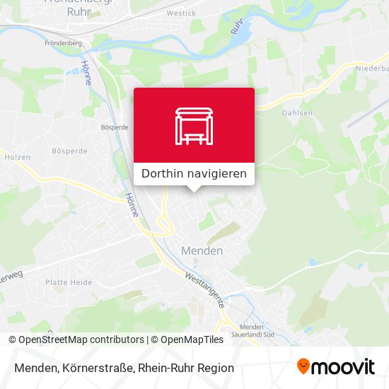 Menden, Körnerstraße Karte