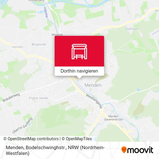 Menden, Bodelschwinghstr. Karte