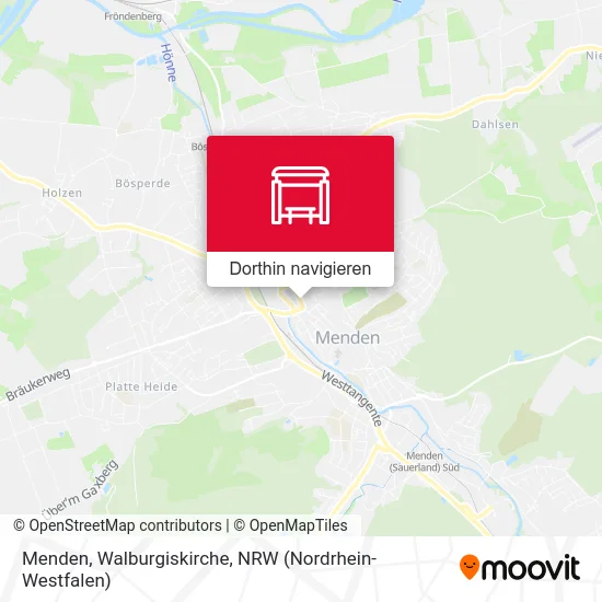 Menden, Walburgiskirche Karte