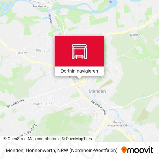 Menden, Hönnenwerth Karte