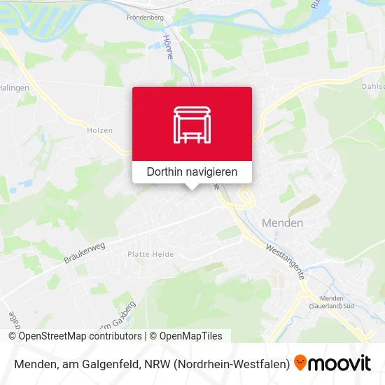 Menden, am Galgenfeld Karte