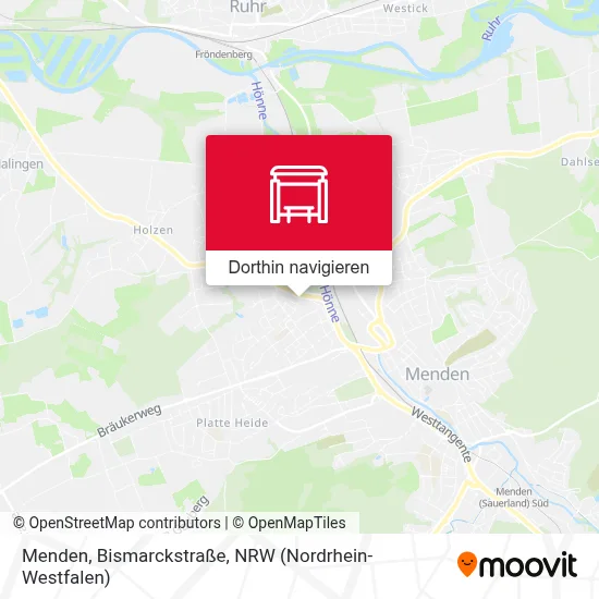 Menden, Bismarckstraße Karte