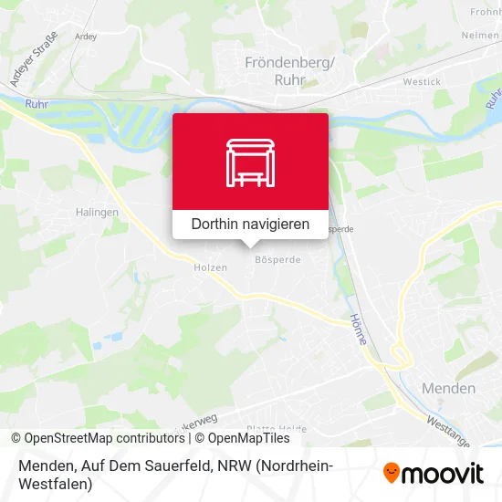 Menden, Auf Dem Sauerfeld Karte