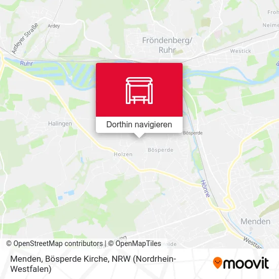 Menden, Bösperde Kirche Karte