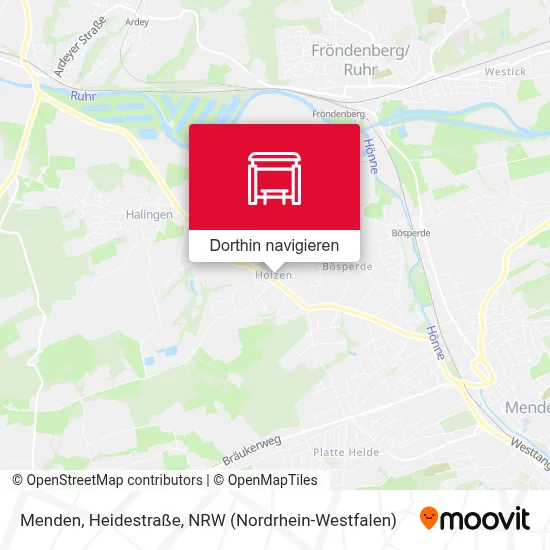 Menden, Heidestraße Karte