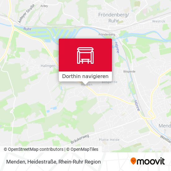 Menden, Heidestraße Karte