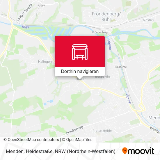 Menden, Heidestraße Karte