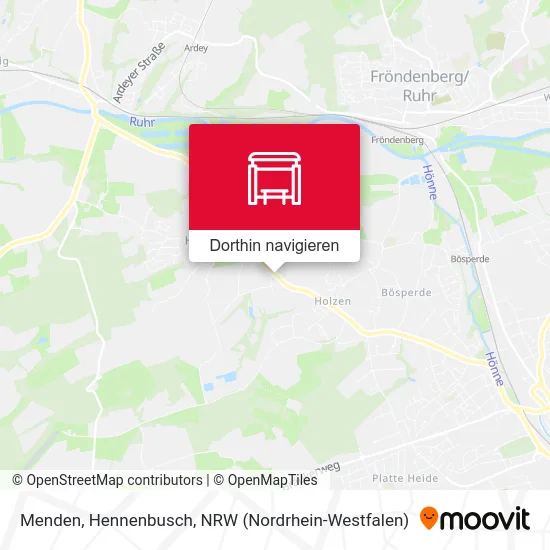 Menden, Hennenbusch Karte