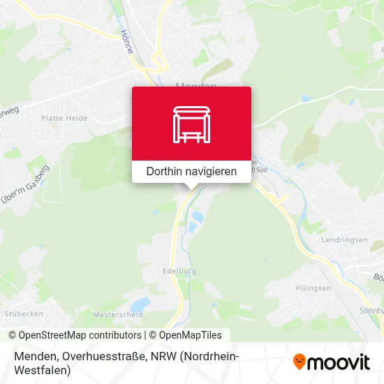 Menden, Overhuesstraße Karte