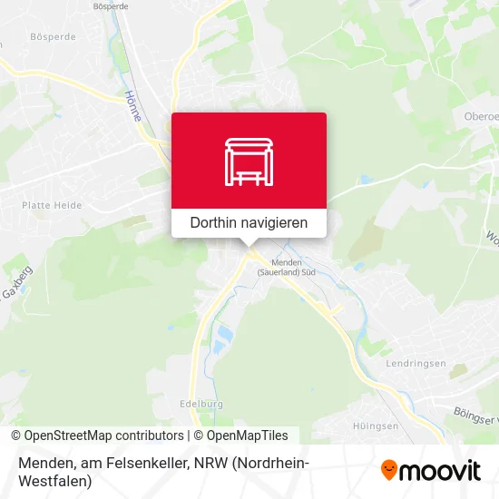 Menden, am Felsenkeller Karte