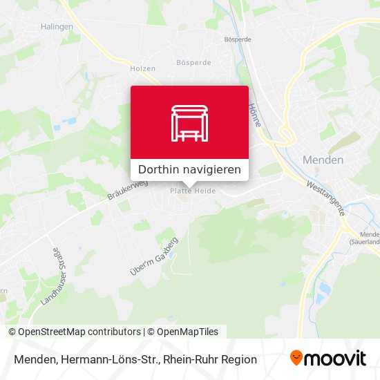 Menden, Hermann-Löns-Str. Karte