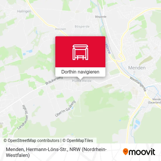 Menden, Hermann-Löns-Str. Karte