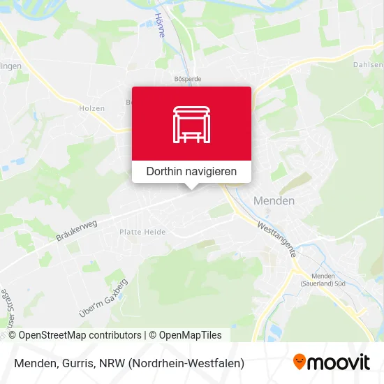 Menden, Gurris Karte