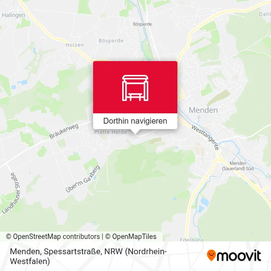 Menden, Spessartstraße Karte