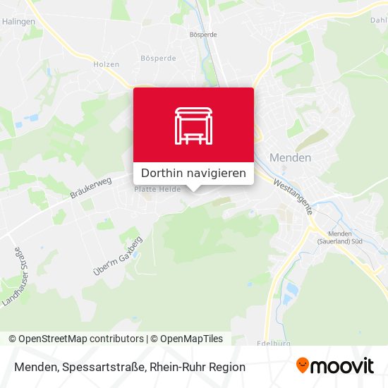 Menden, Spessartstraße Karte