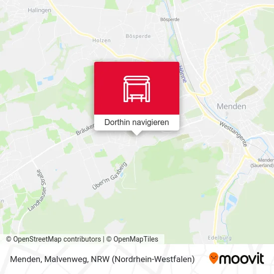 Menden, Malvenweg Karte