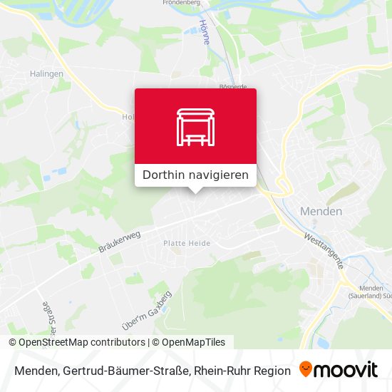 Menden, Gertrud-Bäumer-Straße Karte