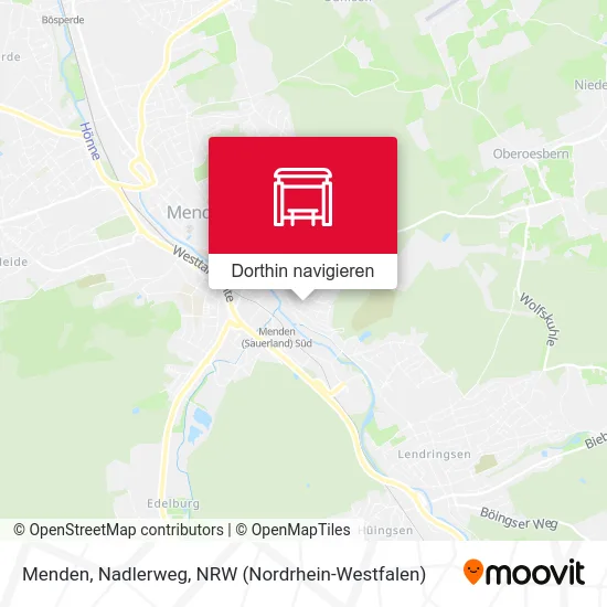 Menden, Nadlerweg Karte