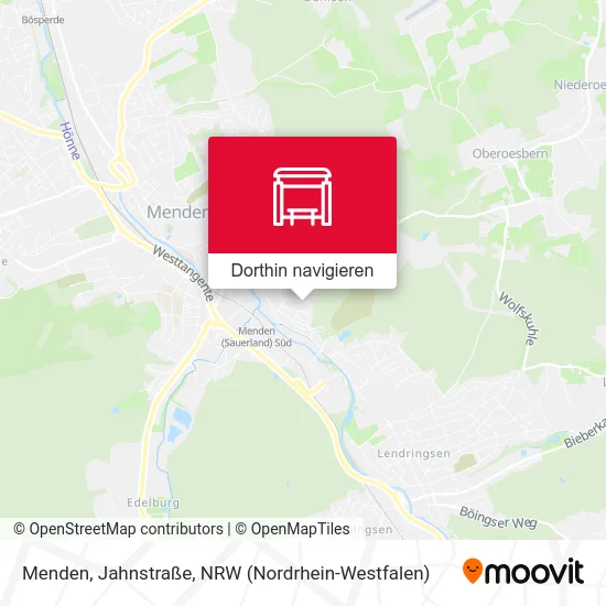 Menden, Jahnstraße Karte