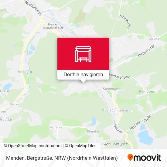 Menden, Bergstraße Karte