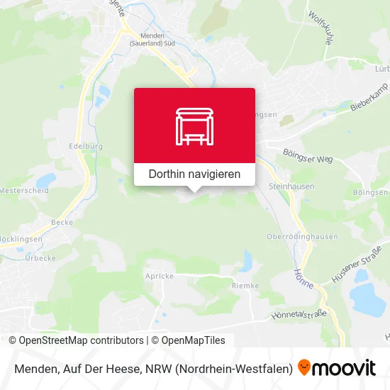 Menden, Auf Der Heese Karte