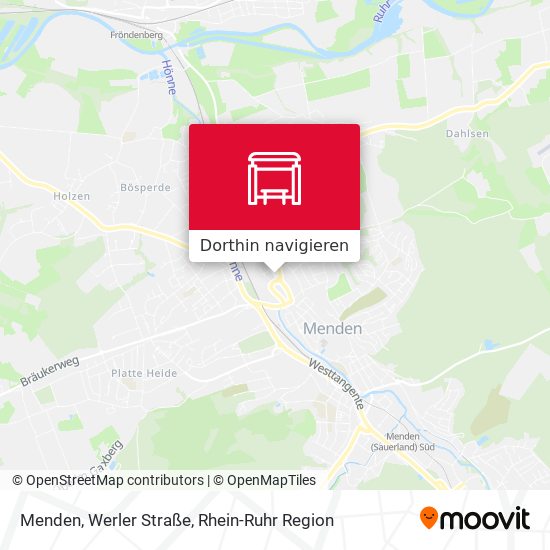 Menden, Werler Straße Karte