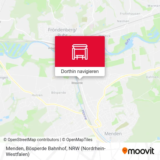 Menden, Bösperde Bahnhof Karte