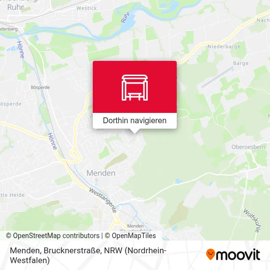 Menden, Brucknerstraße Karte