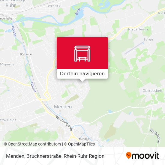 Menden, Brucknerstraße Karte