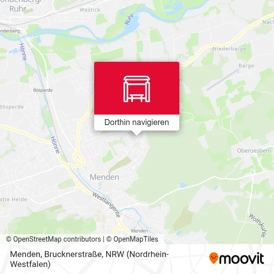 Menden, Brucknerstraße Karte