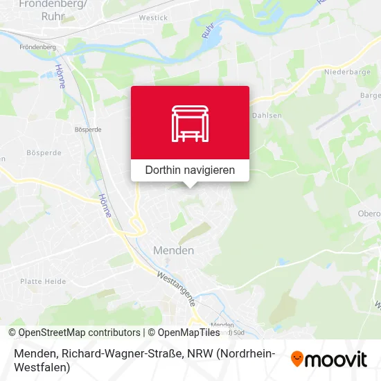 Menden, Richard-Wagner-Straße Karte