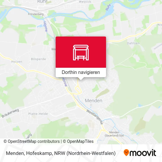 Menden, Hofeskamp Karte