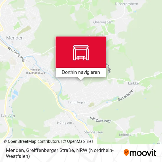 Menden, Greiffenberger Straße Karte