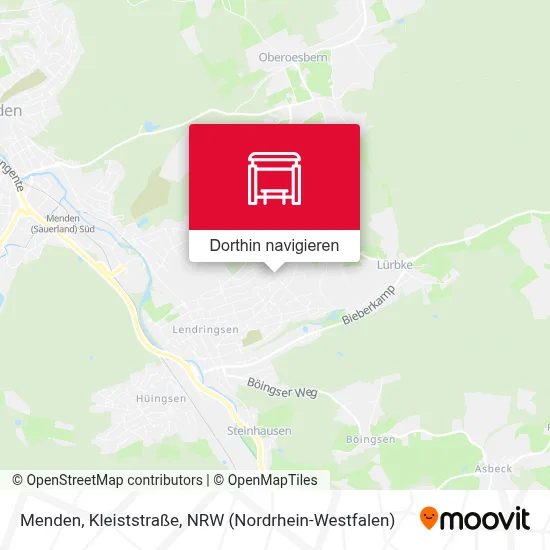 Menden, Kleiststraße Karte