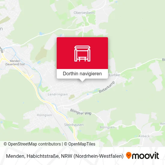 Menden, Habichtstraße Karte