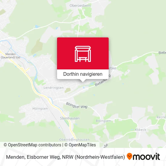 Menden, Eisborner Weg Karte