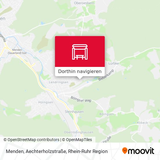 Menden, Aechterholzstraße Karte