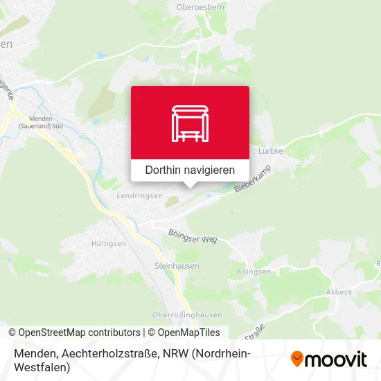 Menden, Aechterholzstraße Karte